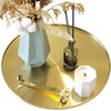 image:imageFREELOVE 12 Inch Brushed Gold Round Tray Stainless Steel Brass Decorative Tray for Coffee Table Vanity Bathroom Counter Dresser Candles Perfume Jewelry and Bar Cart DcorLight Gold