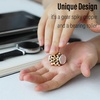 image:imageFREELOVE Chain Gear Little Ouchies Pain Fidget Spinner Mini Small Stim Spiky Grippie Metal Roller Stress Relief Massager Quiet Spin Fidget Toys for Adults 4Gears Silver3gears Stacking Silver