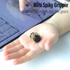 image:imageFREELOVE Chain Gear Little Ouchies Pain Fidget Spinner Mini Small Stim Spiky Grippie Metal Roller Stress Relief Massager Quiet Spin Fidget Toys for Adults 4Gears Silver3gears Stacking Black