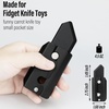 image:imageFREELOVE Fidget Knife Toys for Adults Metal Heavy Sturdy Finger Slider Gravity Slide Figette Block Inertia Flipping Pocket EDC for Men Teens Anxiety Fun Cool CarrotAluminum Black