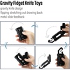 image:imageFREELOVE Fidget Knife Toys for Adults Metal Heavy Sturdy Finger Slider Gravity Slide Figette Block Inertia Flipping Pocket EDC for Men Teens Anxiety Fun Cool CarrotAluminum Opener Black