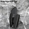 image:imageFREELOVE Fidget Knife Toys for Adults Metal Heavy Sturdy Finger Slider Gravity Slide Figette Block Inertia Flipping Pocket EDC for Men Teens Anxiety Fun Cool CarrotAluminum Black