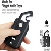 image:imageFREELOVE Fidget Knife Toys for Adults Metal Heavy Sturdy Finger Slider Gravity Slide Figette Block Inertia Flipping Pocket EDC for Men Teens Anxiety Fun Cool CarrotAluminum Opener Black