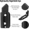 image:imageFREELOVE Fidget Knife Toys for Adults Metal Heavy Sturdy Finger Slider Gravity Slide Figette Block Inertia Flipping Pocket EDC for Men Teens Anxiety Fun Cool CarrotAluminum Black