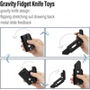image:imageFREELOVE Fidget Knife Toys for Adults Metal Heavy Sturdy Finger Slider Gravity Slide Figette Block Inertia Flipping Pocket EDC for Men Teens Anxiety Fun Cool CarrotAluminum Black