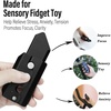image:imageFREELOVE Fidget Knife Toys for Adults Metal Heavy Sturdy Finger Slider Gravity Slide Figette Block Inertia Flipping Pocket EDC for Men Teens Anxiety Fun Cool CarrotAluminum Black