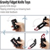image:imageFREELOVE Fidget Knife Toys for Adults Metal Heavy Sturdy Finger Slider Gravity Slide Figette Block Inertia Flipping Pocket EDC for Men Teens Anxiety Fun Cool CarrotAluminum Opener BlackRed