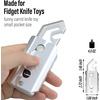 image:imageFREELOVE Fidget Knife Toys for Adults Metal Heavy Sturdy Finger Slider Gravity Slide Figette Block Inertia Flipping Pocket EDC for Men Teens Anxiety Fun Cool CarrotAluminum Opener Silver