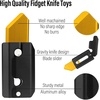 image:imageFREELOVE Fidget Knife Toys for Adults Metal Heavy Sturdy Finger Slider Gravity Slide Figette Block Inertia Flipping Pocket EDC for Men Teens Anxiety Fun Cool CarrotAluminum BlackGold