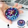 image:imageFREELOVE Flower Design Metal Fidget Spinners for Adults Premium Silent Bearing DIY Expand to Wind Chime Coin Desktop Spinning Top Ratchet Slider Toy Stainless Steel GoldRainbow