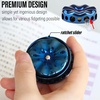 image:imageFREELOVE Flower Design Metal Fidget Spinners for Adults Premium Silent Bearing DIY Expand to Wind Chime Coin Desktop Spinning Top Ratchet Slider Toy Stainless Steel GoldMirror Blue