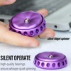image:imageFREELOVE Flower Design Metal Fidget Spinners for Adults Premium Silent Bearing DIY Expand to Wind Chime Coin Desktop Spinning Top Ratchet Slider Toy Stainless Steel GoldPurple