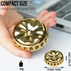 image:imageFREELOVE Flower Design Metal Fidget Spinners for Adults Premium Silent Bearing DIY Expand to Wind Chime Coin Desktop Spinning Top Ratchet Slider Toy Stainless Steel GoldGold