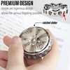 image:imageFREELOVE Flower Design Metal Fidget Spinners for Adults Premium Silent Bearing DIY Expand to Wind Chime Coin Desktop Spinning Top Ratchet Slider Toy Stainless Steel GoldMirror Silver