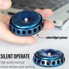 image:imageFREELOVE Flower Design Metal Fidget Spinners for Adults Premium Silent Bearing DIY Expand to Wind Chime Coin Desktop Spinning Top Ratchet Slider Toy Stainless Steel GoldMirror Blue