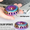 image:imageFREELOVE Flower Design Metal Fidget Spinners for Adults Premium Silent Bearing DIY Expand to Wind Chime Coin Desktop Spinning Top Ratchet Slider Toy Stainless Steel GoldRainbow