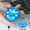 image:imageFREELOVE Flower Design Metal Fidget Spinners for Adults Premium Silent Bearing DIY Expand to Wind Chime Coin Desktop Spinning Top Ratchet Slider Toy Stainless Steel GoldBlue