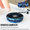 image:imageFREELOVE Flower Design Metal Fidget Spinners for Adults Premium Silent Bearing DIY Expand to Wind Chime Coin Desktop Spinning Top Ratchet Slider Toy Stainless Steel GoldMirror Blue