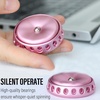 image:imageFREELOVE Flower Design Metal Fidget Spinners for Adults Premium Silent Bearing DIY Expand to Wind Chime Coin Desktop Spinning Top Ratchet Slider Toy Stainless Steel GoldPink
