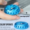 image:imageFREELOVE Flower Design Metal Fidget Spinners for Adults Premium Silent Bearing DIY Expand to Wind Chime Coin Desktop Spinning Top Ratchet Slider Toy Stainless Steel GoldBlue