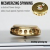image:imageFREELOVE Flower Design Metal Fidget Spinners for Adults Premium Silent Bearing DIY Expand to Wind Chime Coin Desktop Spinning Top Ratchet Slider Toy Stainless Steel GoldGold