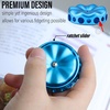 image:imageFREELOVE Flower Design Metal Fidget Spinners for Adults Premium Silent Bearing DIY Expand to Wind Chime Coin Desktop Spinning Top Ratchet Slider Toy Stainless Steel GoldBlue