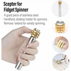 image:imageFREELOVE Gear Metal Fidget Spinner Toys for Adults Small Mini Tiny Pockget Figette Bike Chain Copper Brass Hands Gyro Quiet Silent Cool Cube for Anxiety Men Wheel 10 Gears Linkage BlackBrass3 Gears Stacking Scepter Silver