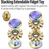 image:imageFREELOVE Gear Metal Fidget Spinner Toys for Adults Small Mini Tiny Pockget Figette Bike Chain Copper Brass Hands Gyro Quiet Silent Cool Cube for Anxiety Men Wheel 10 Gears Linkage BlackBrass2 Gears Stacking Rainbow