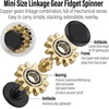image:imageFREELOVE Gear Metal Fidget Spinner Toys for Adults Small Mini Tiny Pockget Figette Bike Chain Copper Brass Hands Gyro Quiet Silent Cool Cube for Anxiety Men Wheel 10 Gears Linkage BlackBrass2 Gears Stacking Black