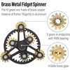 image:imageFREELOVE Gear Metal Fidget Spinner Toys for Adults Small Mini Tiny Pockget Figette Bike Chain Copper Brass Hands Gyro Quiet Silent Cool Cube for Anxiety Men Wheel 10 Gears Linkage BlackBrassWheel 10 Gears Linkage Black