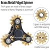 image:imageFREELOVE Gear Metal Fidget Spinner Toys for Adults Small Mini Tiny Pockget Figette Bike Chain Copper Brass Hands Gyro Quiet Silent Cool Cube for Anxiety Men Gears Stacked Scepter Silver4 Gears Linkage Black