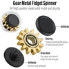 image:imageFREELOVE Gear Metal Fidget Spinner Toys for Adults Small Mini Tiny Pockget Figette Bike Chain Copper Brass Hands Gyro Quiet Silent Cool Cube for Anxiety Men Wheel 10 Gears Linkage BlackBrass1 Gear Black