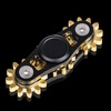 image:imageFREELOVE Gear Metal Fidget Spinner Toys for Adults Small Mini Tiny Pockget Figette Bike Chain Copper Brass Hands Gyro Quiet Silent Cool Cube for Anxiety Men Wheel 10 Gears Linkage BlackBrass3 Gears Linkage Black