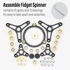image:imageFREELOVE Gear Metal Fidget Spinner Toys for Adults Small Mini Tiny Pockget Figette Bike Chain Copper Brass Hands Gyro Quiet Silent Cool Cube for Anxiety Men Wheel 10 Gears Linkage BlackBrassWheel 10 Gears Linkage Black