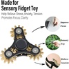 image:imageFREELOVE Gear Metal Fidget Spinner Toys for Adults Small Mini Tiny Pockget Figette Bike Chain Copper Brass Hands Gyro Quiet Silent Cool Cube for Anxiety Men Wheel 10 Gears Linkage BlackBrass4 Gears Linkage Black