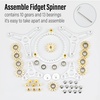 image:imageFREELOVE Gear Metal Fidget Spinner Toys for Adults Small Mini Tiny Pockget Figette Bike Chain Copper Brass Hands Gyro Quiet Silent Cool Cube for Anxiety Men Wheel 10 Gears Linkage BlackBrassWheel 10 Gears Linkage Silver