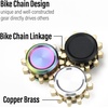 image:imageFREELOVE Gear Metal Fidget Spinner Toys for Adults Small Mini Tiny Pockget Figette Bike Chain Copper Brass Hands Gyro Quiet Silent Cool Cube for Anxiety Men Gears Stacked Scepter Silver1 Gear Black