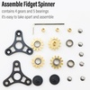 image:imageFREELOVE Gear Metal Fidget Spinner Toys for Adults Small Mini Tiny Pockget Figette Bike Chain Copper Brass Hands Gyro Quiet Silent Cool Cube for Anxiety Men Wheel 10 Gears Linkage BlackBrass4 Gears Linkage Black