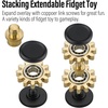 image:imageFREELOVE Gear Metal Fidget Spinner Toys for Adults Small Mini Tiny Pockget Figette Bike Chain Copper Brass Hands Gyro Quiet Silent Cool Cube for Anxiety Men Wheel 10 Gears Linkage BlackBrass2 Gears Stacking Black