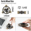 image:imageFREELOVE Gear Metal Fidget Spinner Toys for Adults Small Mini Tiny Pockget Figette Bike Chain Copper Brass Hands Gyro Quiet Silent Cool Cube for Anxiety Men Gears Stacked Scepter SilverWheel 10 Gears Linkage Black