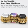 image:imageFREELOVE Gear Metal Fidget Spinner Toys for Adults Small Mini Tiny Pockget Figette Bike Chain Copper Brass Hands Gyro Quiet Silent Cool Cube for Anxiety Men Wheel 10 Gears Linkage BlackBrass2 Gears Stacking Black
