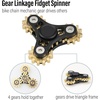 image:imageFREELOVE Gear Metal Fidget Spinner Toys for Adults Small Mini Tiny Pockget Figette Bike Chain Copper Brass Hands Gyro Quiet Silent Cool Cube for Anxiety Men Wheel 10 Gears Linkage BlackBrass4 Gears Linkage Black