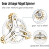 image:imageFREELOVE Gear Metal Fidget Spinner Toys for Adults Small Mini Tiny Pockget Figette Bike Chain Copper Brass Hands Gyro Quiet Silent Cool Cube for Anxiety Men Gears Stacked Scepter SilverWheel 10 Gears Linkage Silver