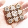 image:imageFREELOVE Gear Metal Fidget Spinner Toys for Adults Small Mini Tiny Pockget Figette Bike Chain Copper Brass Hands Gyro Quiet Silent Cool Cube for Anxiety Men Wheel 10 Gears Linkage BlackBrass9 Gears Linkage Silver