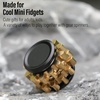 image:imageFREELOVE Gear Metal Fidget Spinner Toys for Adults Small Mini Tiny Pockget Figette Bike Chain Copper Brass Hands Gyro Quiet Silent Cool Cube for Anxiety Men Wheel 10 Gears Linkage BlackBrass2 Gears Stacking Black