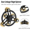 image:imageFREELOVE Gear Metal Fidget Spinner Toys for Adults Small Mini Tiny Pockget Figette Bike Chain Copper Brass Hands Gyro Quiet Silent Cool Cube for Anxiety Men Wheel 10 Gears Linkage BlackBrassWheel 10 Gears Linkage Black