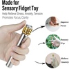 image:imageFREELOVE Gear Metal Fidget Spinner Toys for Adults Small Mini Tiny Pockget Figette Bike Chain Copper Brass Hands Gyro Quiet Silent Cool Cube for Anxiety Men Wheel 10 Gears Linkage BlackBrass3 Gears Stacking Scepter Silver