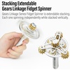 image:imageFREELOVE Gear Metal Fidget Spinner Toys for Adults Small Mini Tiny Pockget Figette Bike Chain Copper Brass Hands Gyro Quiet Silent Cool Cube for Anxiety Men Wheel 10 Gears Linkage BlackBrass3 Gears Stacking Scepter Silver