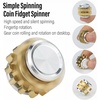 image:imageFREELOVE Gear Metal Fidget Spinner Toys for Adults Small Mini Tiny Pockget Figette Bike Chain Copper Brass Hands Gyro Quiet Silent Cool Cube for Anxiety Men Wheel 10 Gears Linkage BlackBrass2 Gears Stacking Silver
