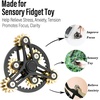 image:imageFREELOVE Gear Metal Fidget Spinner Toys for Adults Small Mini Tiny Pockget Figette Bike Chain Copper Brass Hands Gyro Quiet Silent Cool Cube for Anxiety Men Gears Stacked Scepter SilverWheel 10 Gears Linkage Black